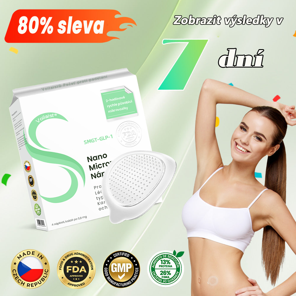 🍏🍏🍏Voilaist® SMGT-GLP-1 Nano Microneedlová Náplast ⏰ (Bezbolestná, dlouhotrvající, zaměřená na řešení cukrovky, obezity a kardiovaskulárních onemocnění)