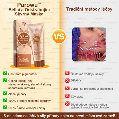 💟💟 Parowu™ Bělící a Odstraňující Skvrny Maska -🍀Přírodní složky trvale odstraňují pigmentové skvrny, stařecké skvrny, pihy a sluneční skvrny
