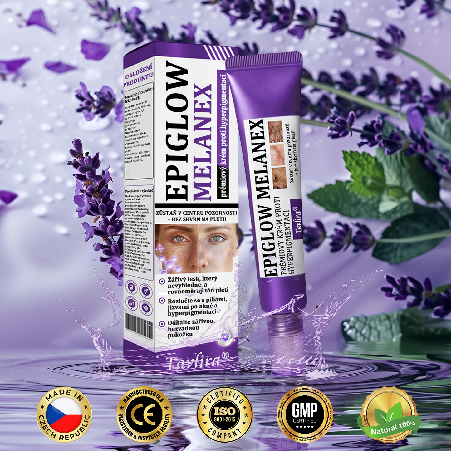 💜💜Tavlira® EPIGLOW MelanEX prémiový krém proti hyperpigmentaci | ✅Schválené zdravotníckym oddelením České republiky