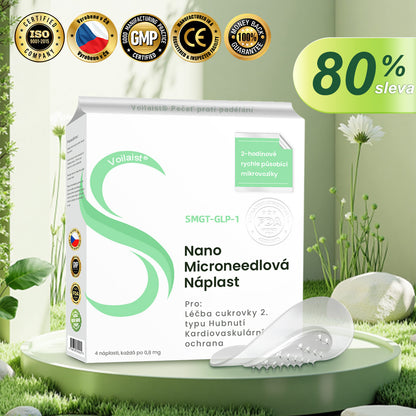 🍏Voilaist® SMGT-GLP-1 Nano Microneedlová Náplast ⏰ (Bezbolestná, dlouhotrvající, zaměřená na řešení cukrovky, obezity a kardiovaskulárních onemocnění)