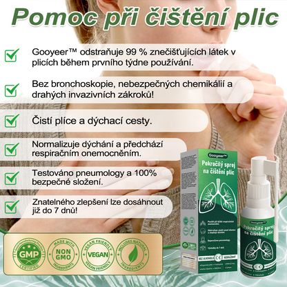 🍀🍀𝐆𝐨𝐨𝐲𝐞𝐞𝐫™ Pokročilý sprej na čištění plic -🧑‍⚕️ Podporuje zdraví plic, průdušek a dutin, napomáhá zdraví dýchacího systému a usnadňuje dýchání.